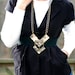 Smoke & Arrows - Long Horsehair Raku Necklace