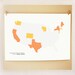 the world according to / united states of america / custom map / 13x19 color print