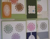 FREE SHIPPING - Set of Six Greeting Cards, Thanks, Happy Birthday, Friendship