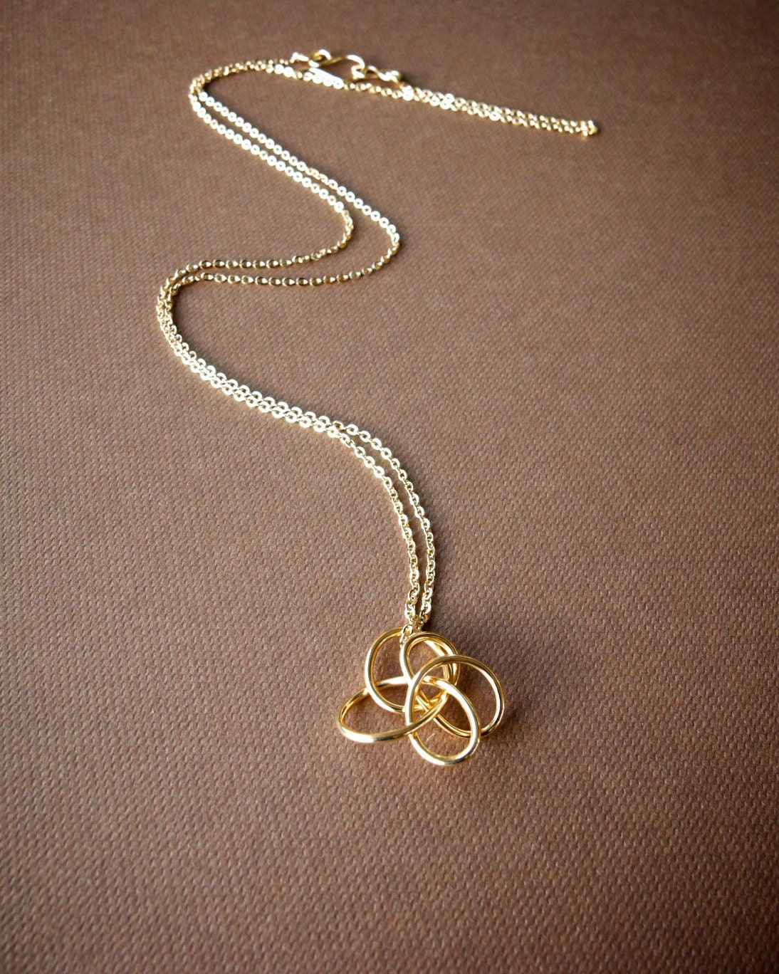 Petite Brass Twist Necklace
