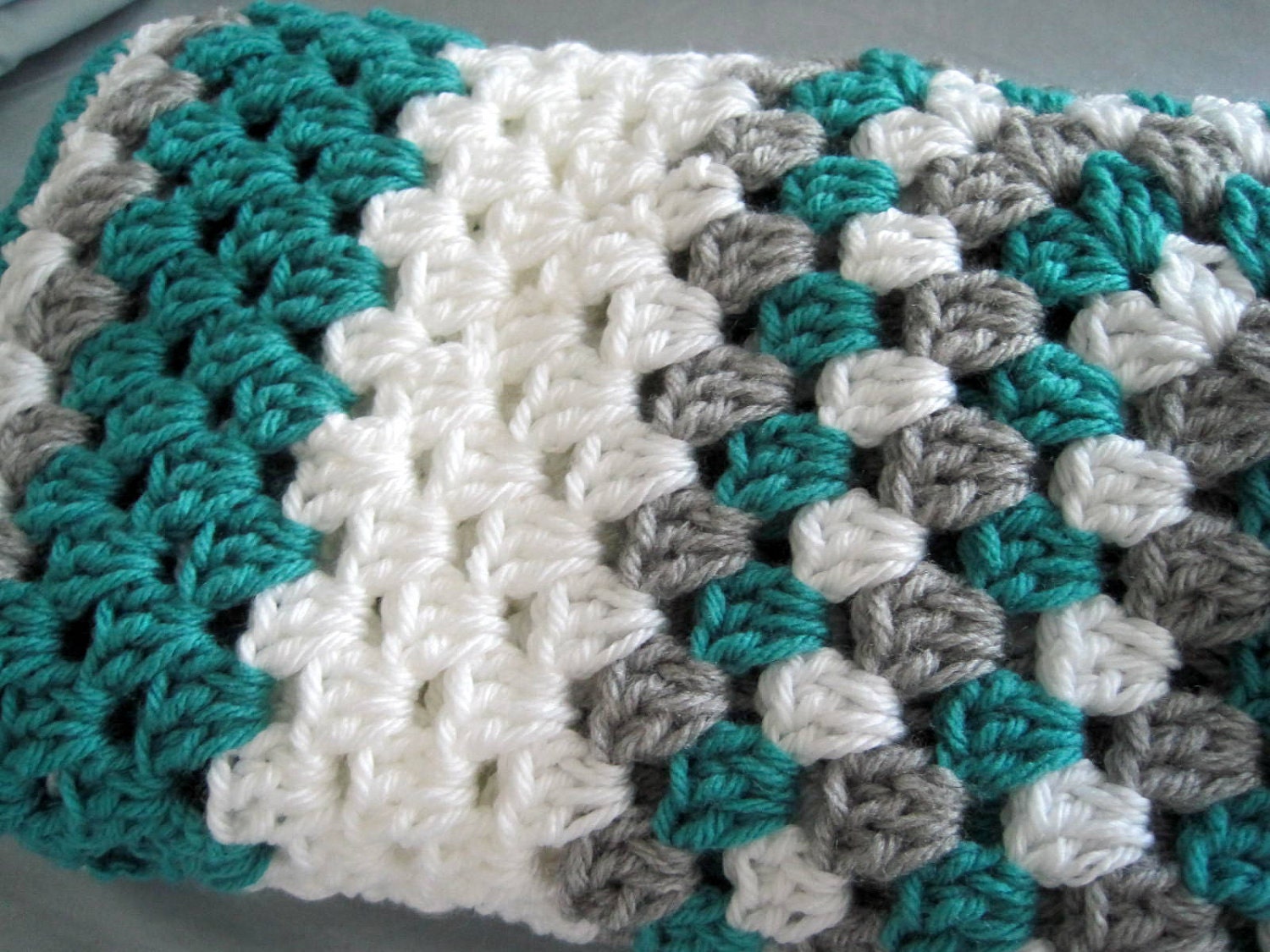 Crochet Baby Blanket Afghan Granny Square Boys By ArrayOfCrochet