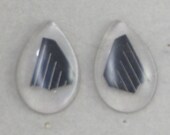 Solar Panel Earrings Teardrop - Sterling Silver Studs