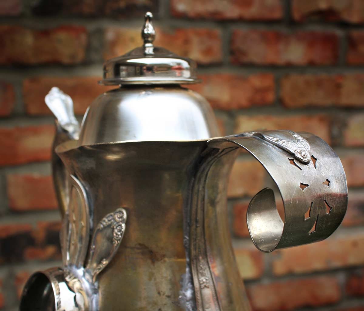 Birdhouse Bird house Repurposed Upcycled Total Custom Silverplate Teapot Pitcher with Found Objects Metal Recycled Objects OOAK