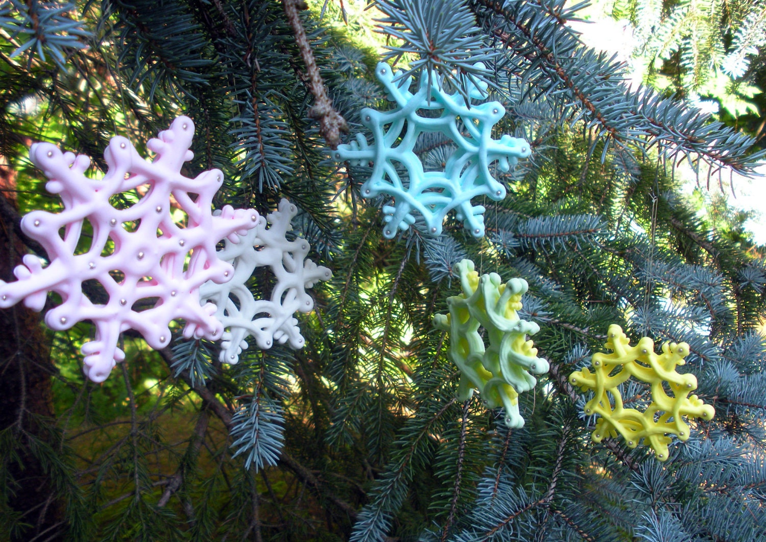 Ornament Snowflake Pink Pastel UNIQUE SUGAR CRAFT Hand Piped Christmas Winter Weddings Unique Gifts Winter Holiday Decor Baby Girl