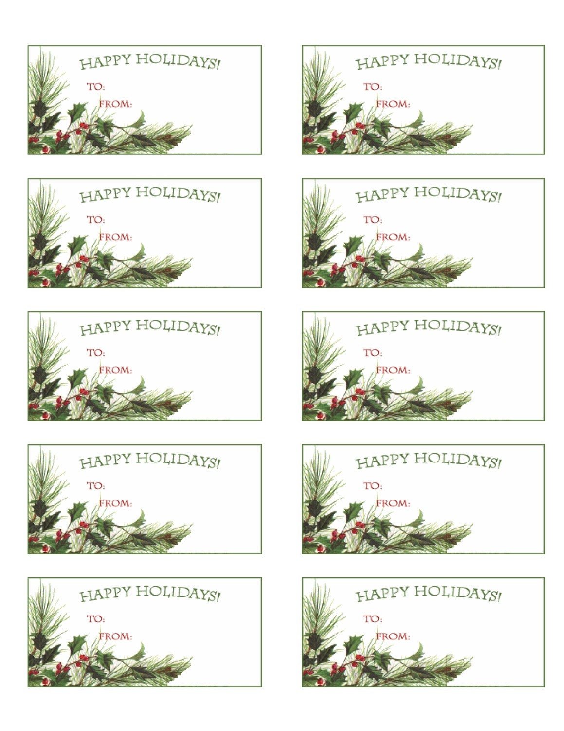 Christmas Gift Labels Printable