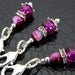Pink Zipper Pull Charms Set of Three Hand Crafted