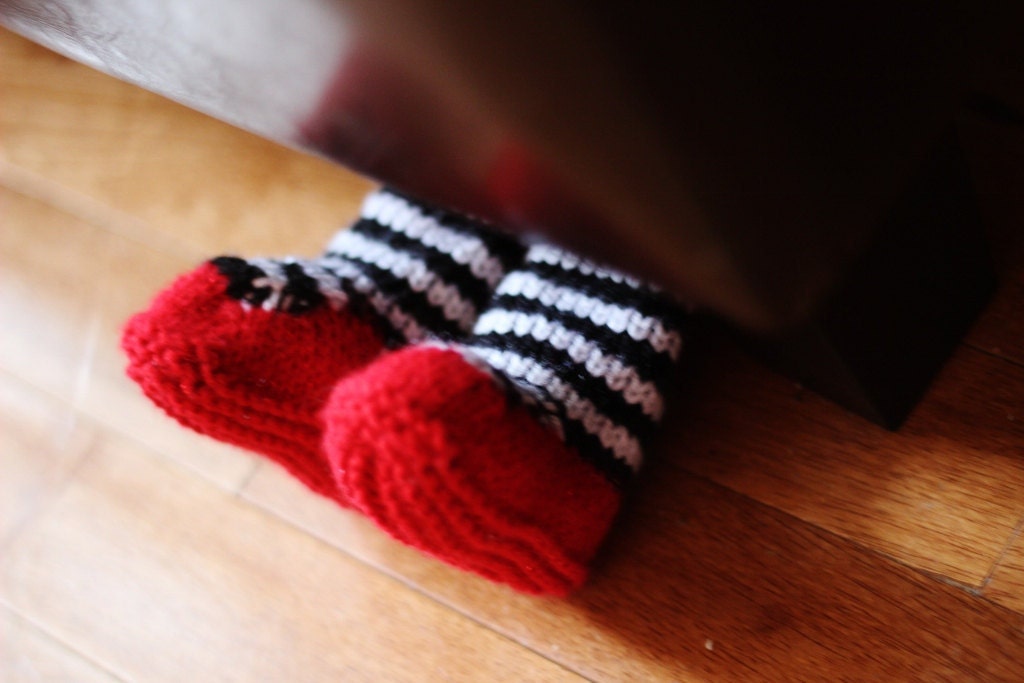 Wizard of Oz  ruby slipper baby booties for newborns and older babies, great gift idea