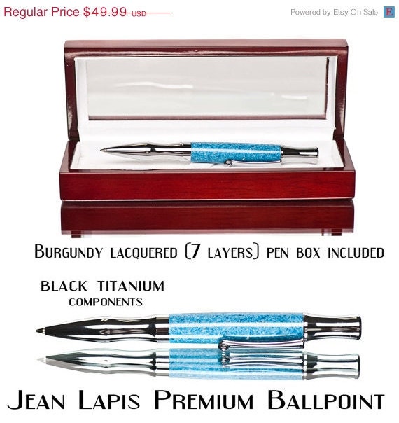 20% ALL PENS On SALE Now Ballpoint pen with superior twist mechanism Blue jean lapis polished to a brilliant shine Awesome look and feel to