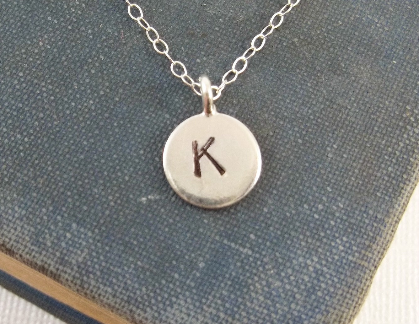 Initial Disc Necklace - Personalized, Wedding Jewelry, Bridesmaids Gift, Best Friend Necklace, Custom Letter, Mom, Sister Gift