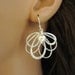 Feather Fan Earrings, Pearl Earrings Wedding Bride Bridesmaid Bridal