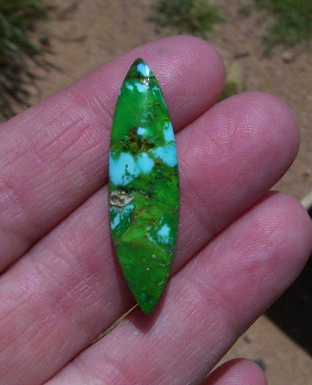 Mohave Green Turquoise Designer Cab