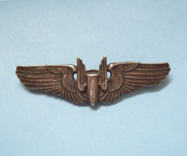 Art Deco Pilot Wings Sterling Silver WWII By SterlingDelights