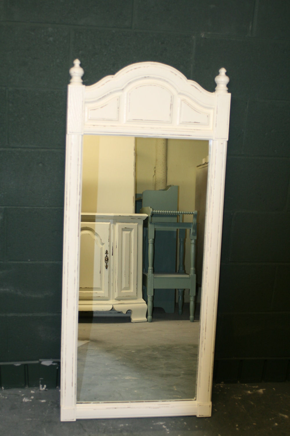 Tall Veranda Ivory Mirror