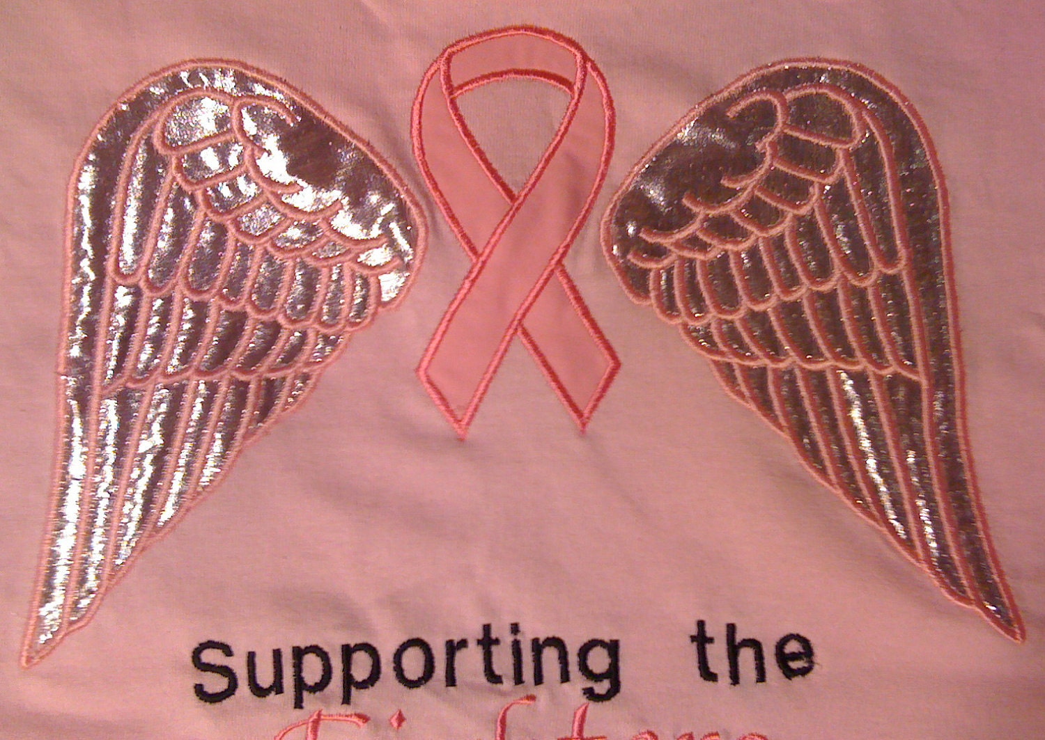 In Loving Memory Pink Ribbon - machine embroidery applique designs - multiple sizes