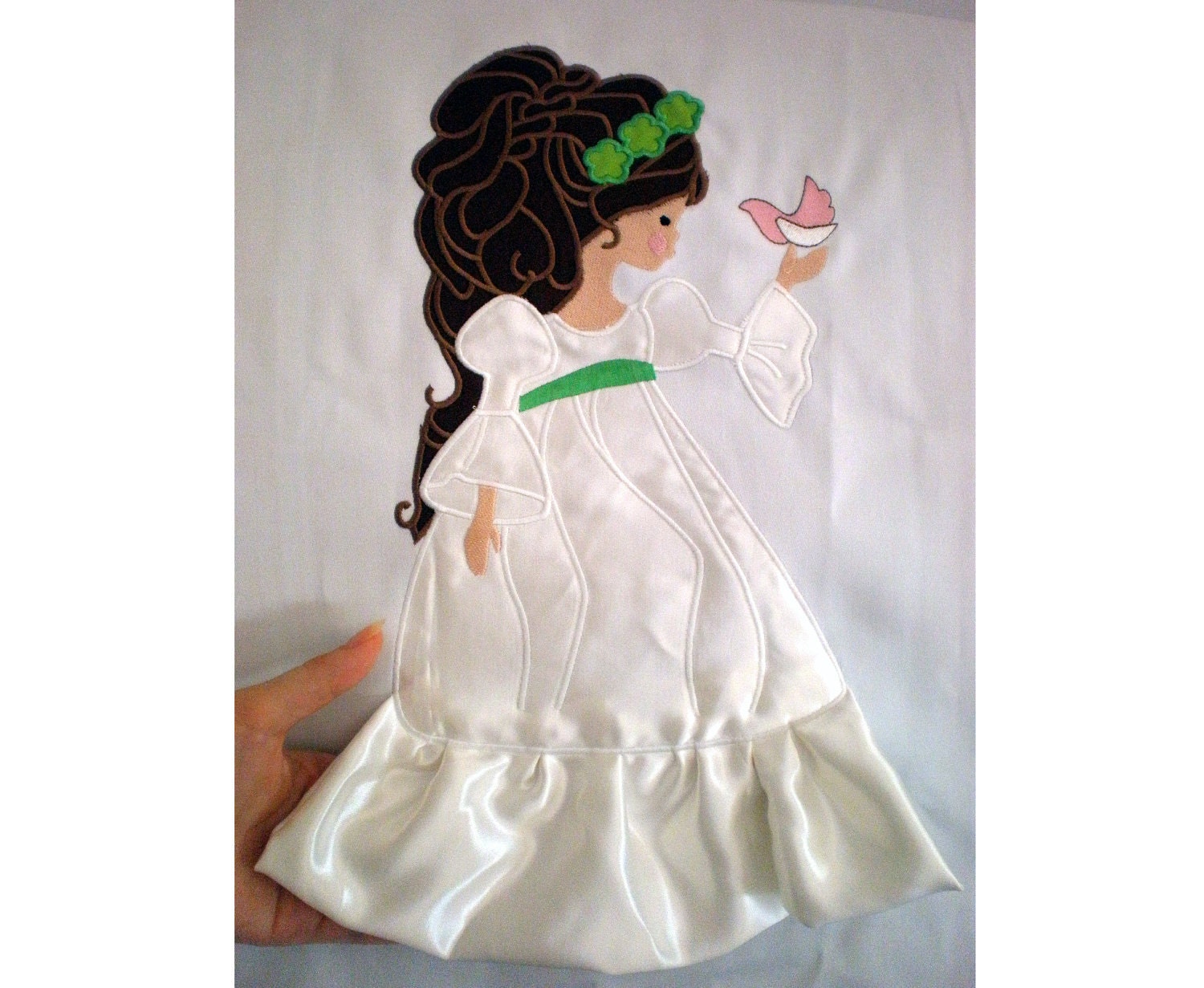 Lovely Doll - machine embroidery fill stitch and applique designs, files - multiple sizes for hoop 4x4, 5x7 and 6x10