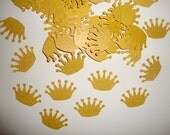 Reserved for cyntia FREE SHIPPING 100 extra glitter gold crown confetti- baby shower, princess and prince theme, wedding, customize colors
