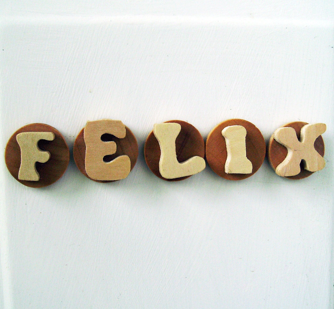 Wooden Alphabet Magnets - Set of 26 Letters