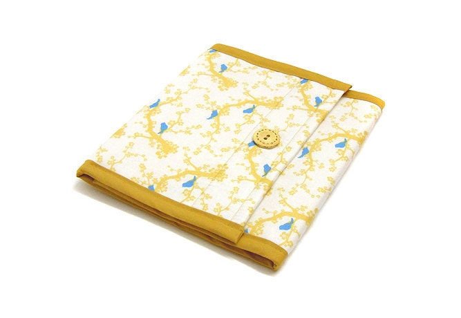 Jewelry Organizer Storage Case for Home or Travel - Nesting Birds in Buttercup