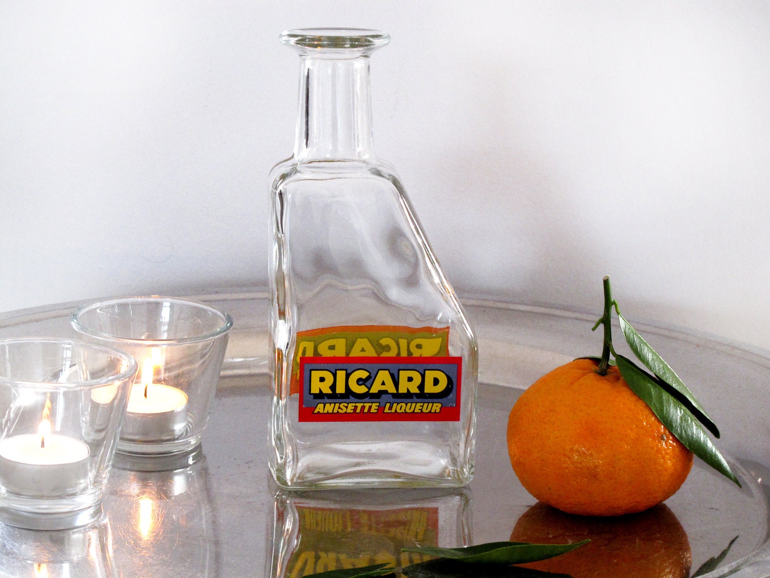 French 1950 Water pitcher, RICARD, french bistro style
