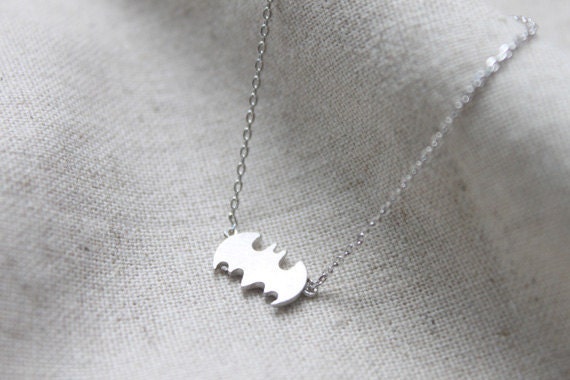 Halloween tiny Bat charm Necklace - S2191-1
