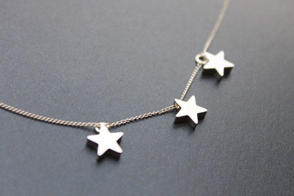 Simple Three STAR Necklace - S2075-1