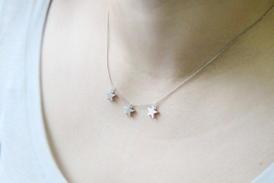 Simple Three STAR Necklace - S2075-1