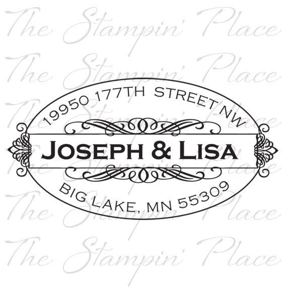 SELF INKING Custom Address Stamp - Fancy Oval Address PR413