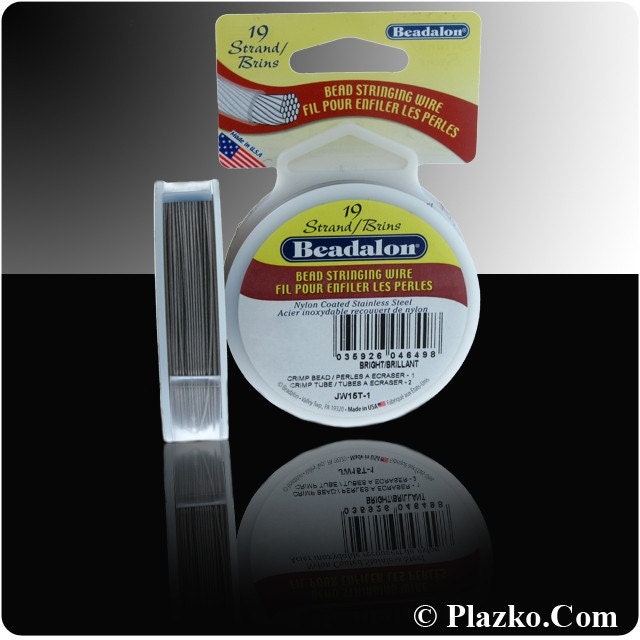 CLEARANCE : Beadalon 19 Strand .024 Inch 30ft Bright/Clear - 1 Spool (3546) - FREE Second Item Shipping - Buy Now