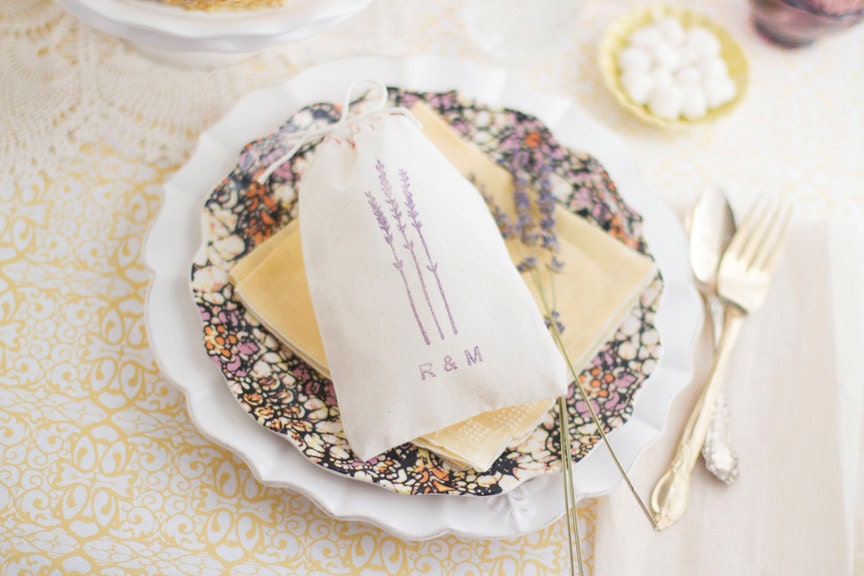 Wedding Favor Bags - Lavender Favor Bags - Personalized Wedding Favors - Baby Shower Favors