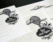 Hot air balloon Wedding stationary / Engagement invite / Printable DIY file / " Up in the air"