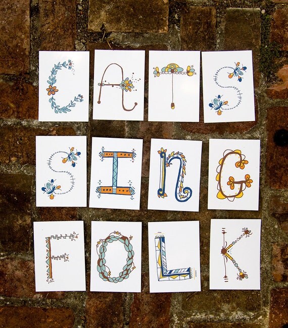Happy Letters - Set of 4