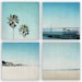 California Photography - teal, aqua decor, palm trees, LA style decor, home decor - "Two For the Sun" - 8x8 Fine Art Photograph