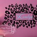 Leopard print with personalized name vinyl wall decal