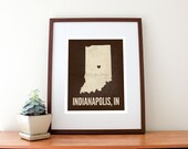 Indianapolis, Indiana Love Print, 11" x 14"