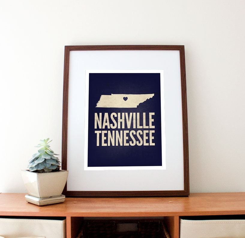 Nashville, Tennessee Love Print, 11" x 14"