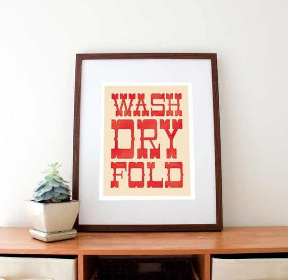 Wash Dry Fold Print, 11" x 14"