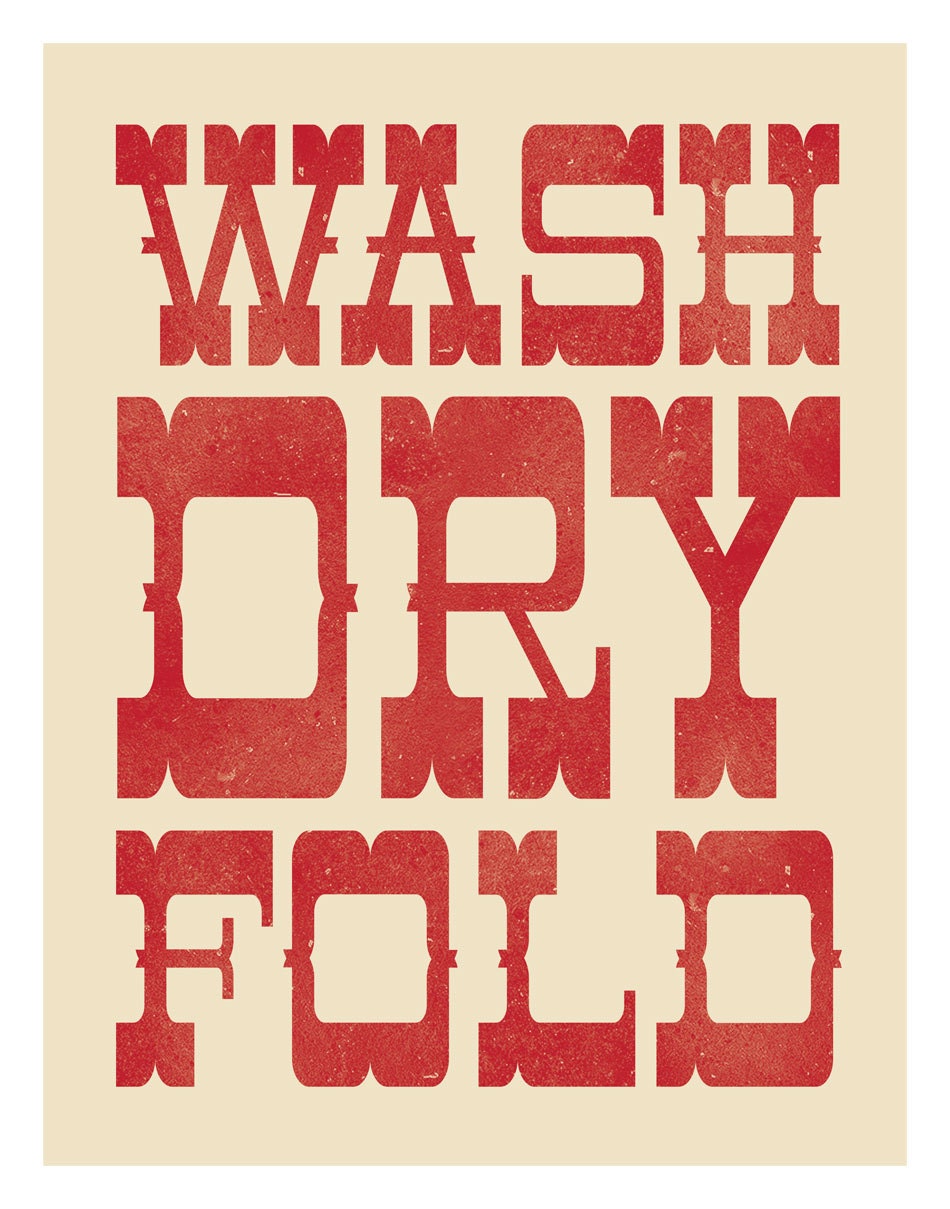 Wash Dry Fold Print, 11" x 14"