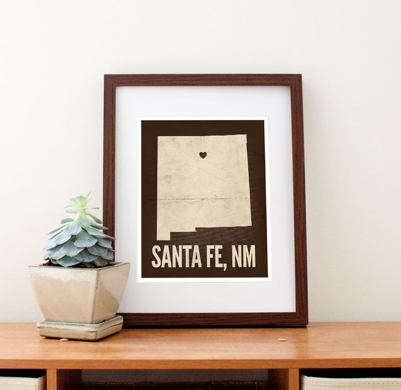 Santa Fe, New Mexico Love Print, 8" x 10"