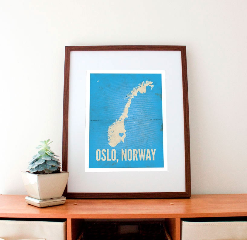 Oslo, Norway Love Print, 11" x 14"