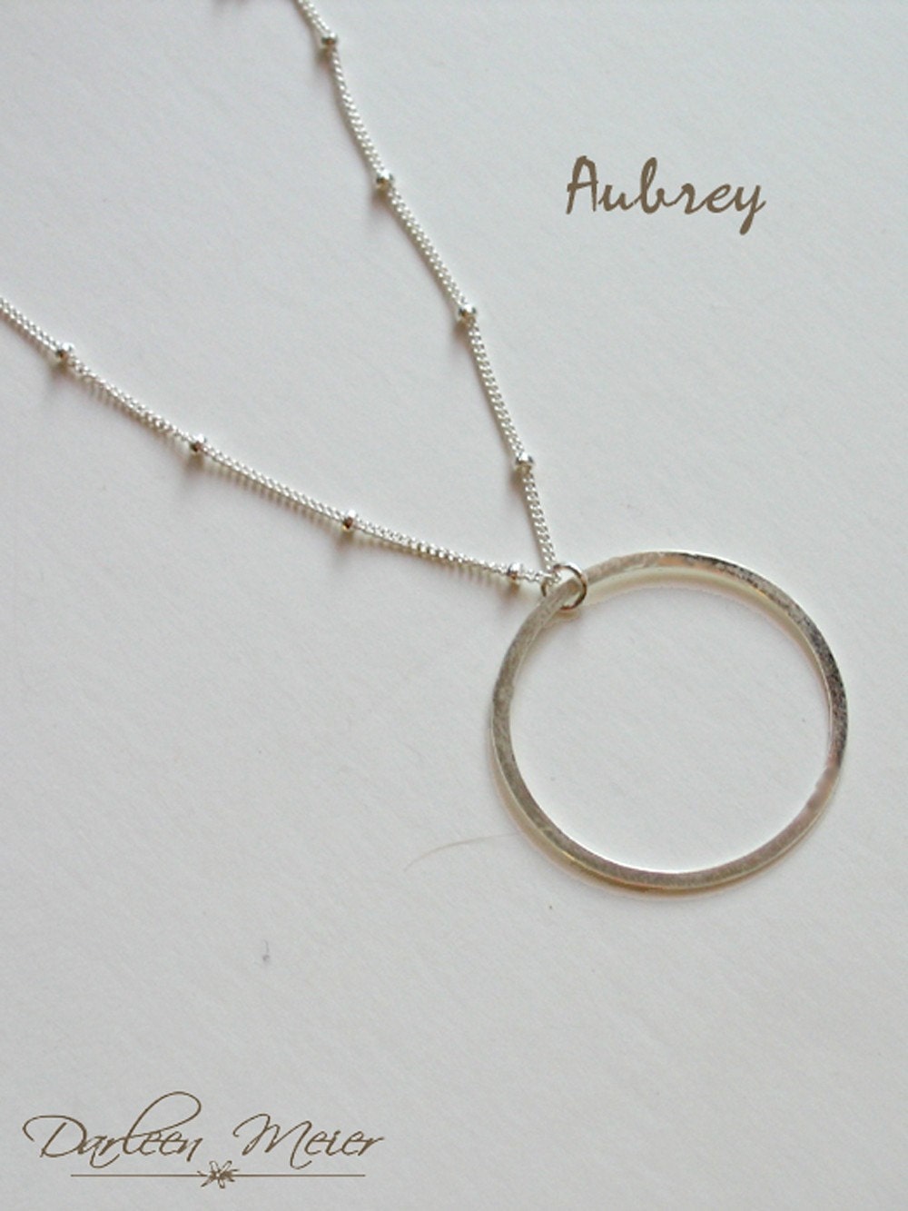 AUBREY Circle sterling silver Necklace