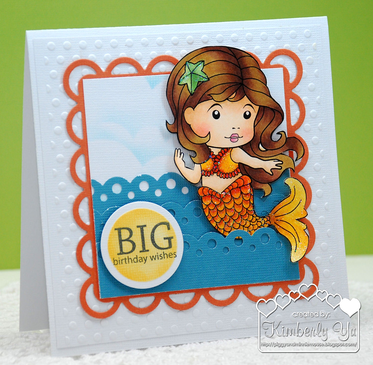 Handmade Card -  Big Birthday Wishes Mermaid Marci