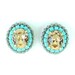 Turquoise champagne stud earrings - delicate topaz Swarovski crystal stud earrings - casual everyday jewelry unique gift