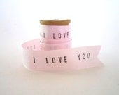 Ribbon Personalised Ribbon 2 YARDS i love you ribbon personalized wedding favors decor gifts vintage Rayon Ribbon custom ribbon