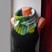 SUPERSALE% Crochet triangle scarf bactus.Neckwarmer,shawl,green shades. Unisex
