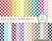 40% OFF SALE -Polka dot digital paper 12x12, digital scrapbooking paper, royalty free commercial use - polka3- Instant Download Il_170x135