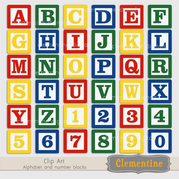 free clipart alphabet blocks - photo #14
