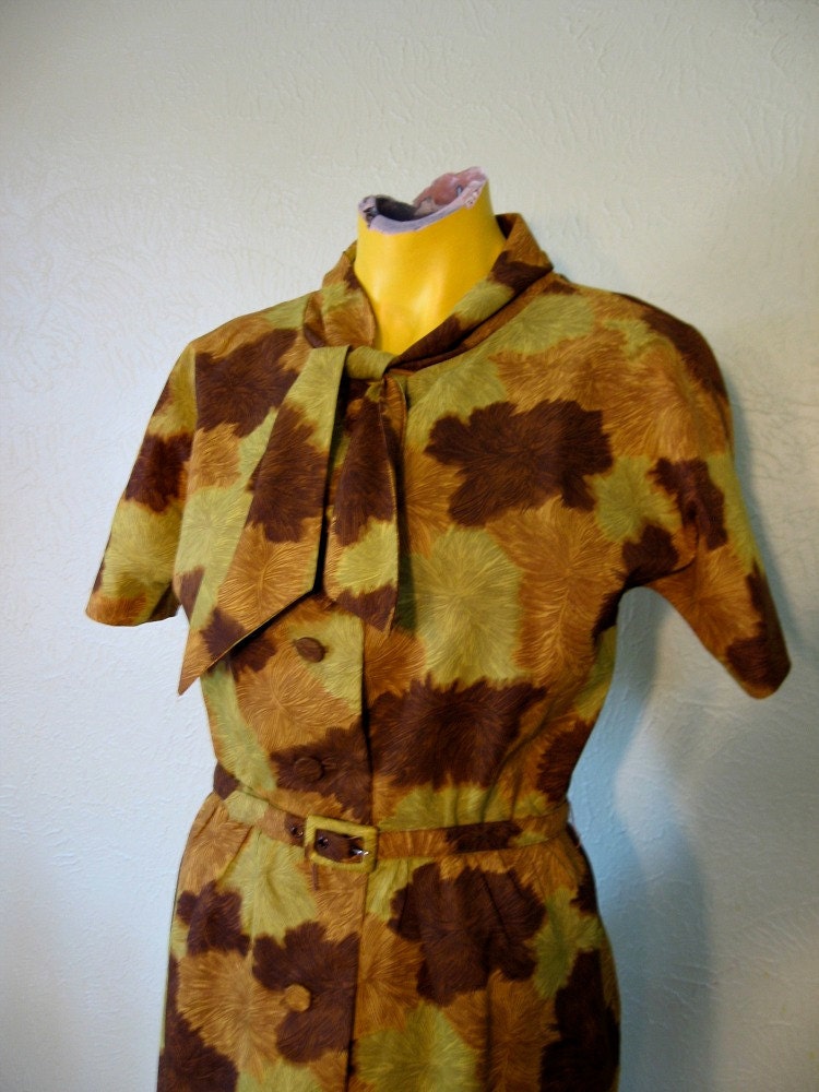 Autumn Colors Vintage Madmen Secretary Dress