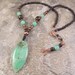 Chrysoprase Necklace with Smoky Quartz, Freshwater Pearl, Mustang Jasper & Antiqued Copper Necklace - Arya