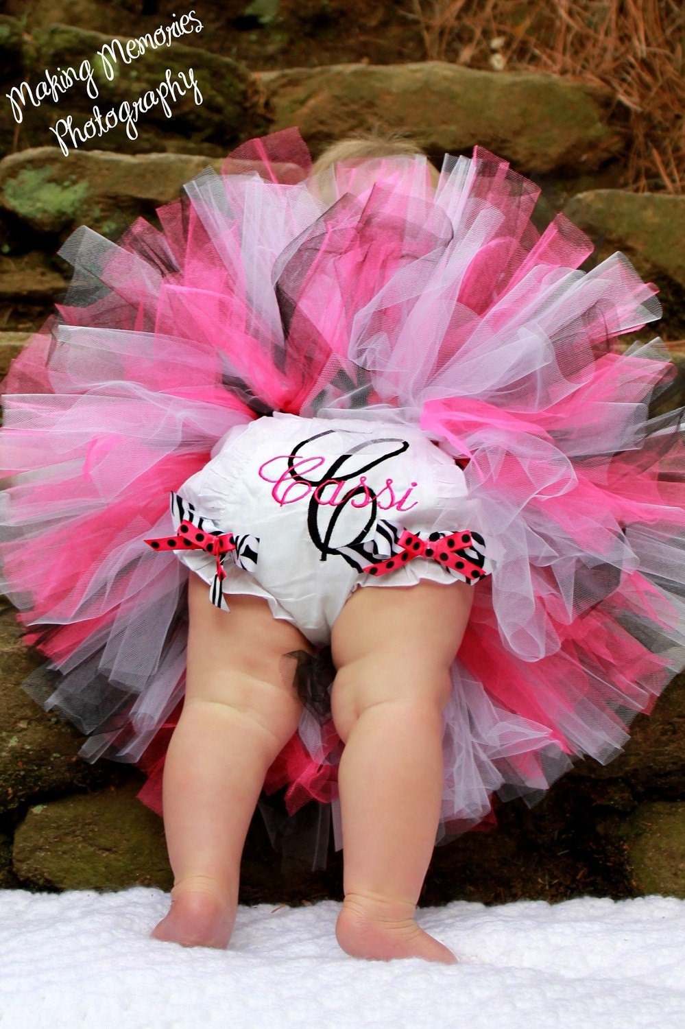 SALE Customizable Monogrammed Bloomers -- you pick thread colors and monogram style. Does not include ribbons.