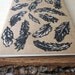 Falling Feathers - Screenprinted Large Moleskine Journal - Black and White - Large